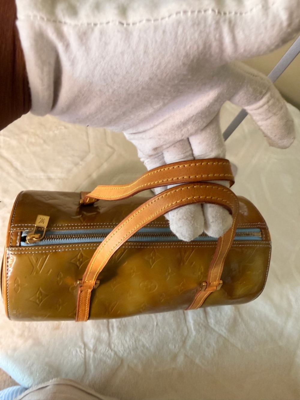 Louis Vuitton Papillon 30 Bedford Green Monogram Vernis Bag - Picture 5 of 16